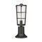 Z-Lite Helix 1 Light Outdoor Pier Mounted Fixture, Black And Clear Seedy 591PHM-553PM-BK - alternate 3